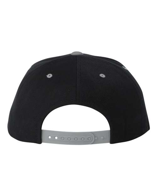 Premium Flat Bill Snapback Cap – Back
