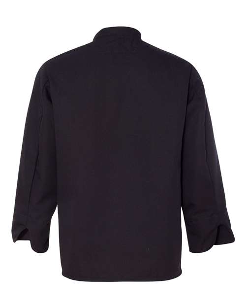 Ten Pearl Button Black Chef Coat – Back