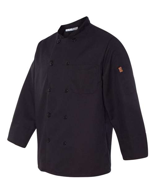 Ten Pearl Button Black Chef Coat – Side