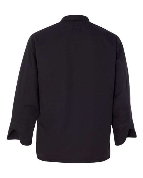 Black Knot Button Chef Coat – Back