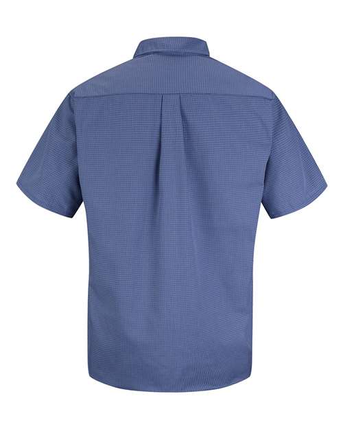 Men's Mini-Plaid Uniform Short Sleeve Shirt – Back