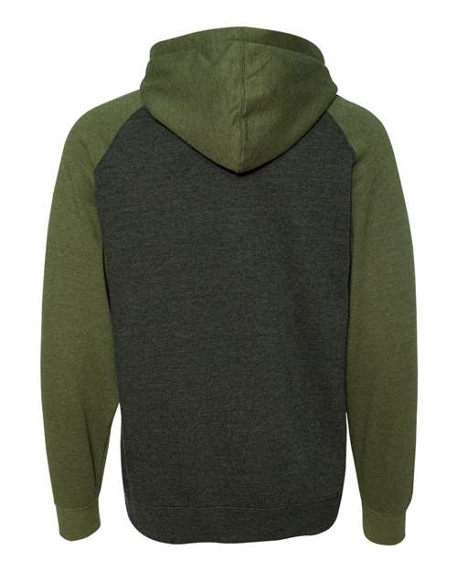 Unisex Raglan Hooded Sweatshirt – Back