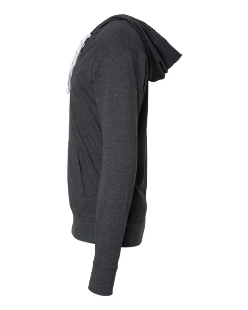 Unisex Jersey Sport Lace Hooded Pullover – Detail