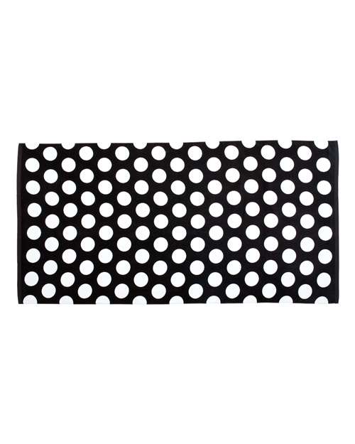 Polka Dot Velour Beach Towel – Front