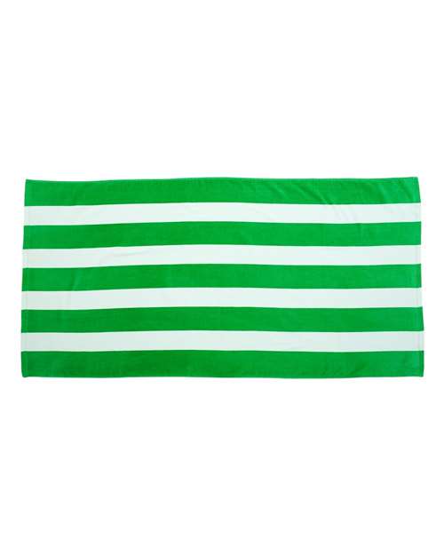 Cabana Stripe Velour Beach Towel – Front