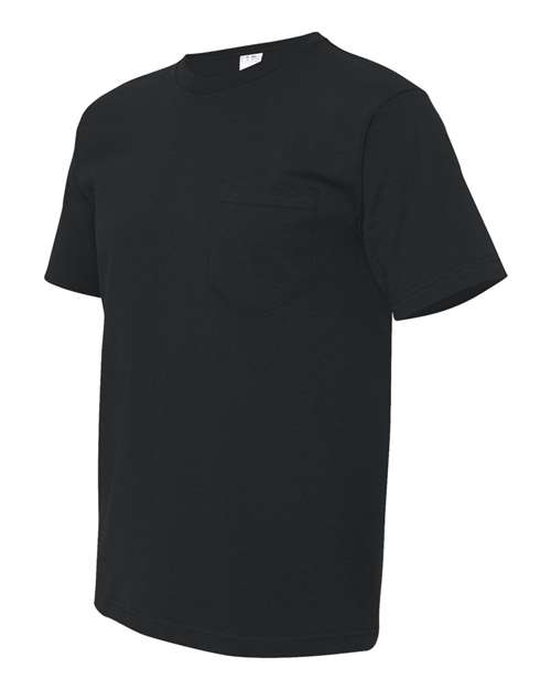 Unisex USA-Made Midweight Pocket T-Shirt – Side