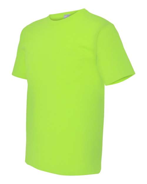 Unisex USA-Made Midweight Pocket T-Shirt – Side