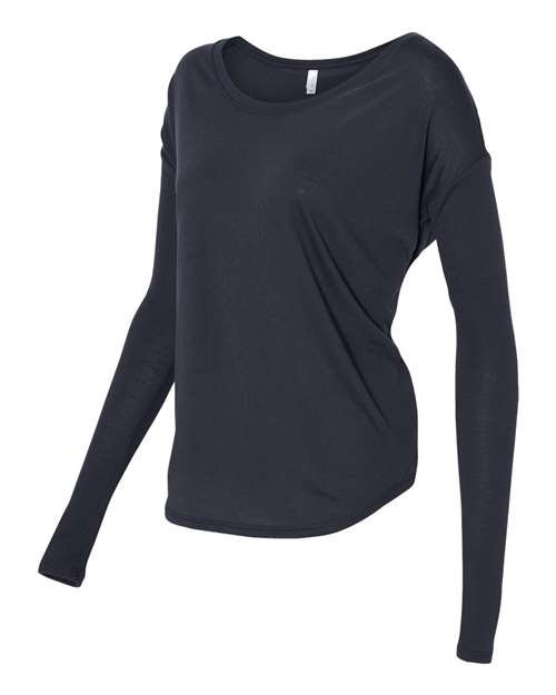 Women’s Flowy 2x1 Ribbed Long Sleeve Tee – Side