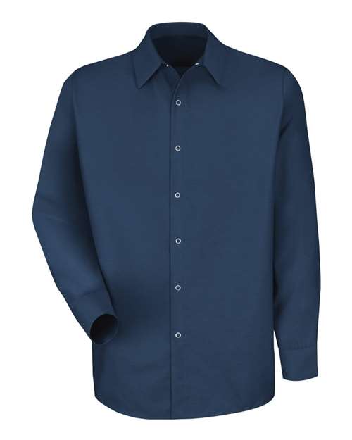 Men's Specialized Pocketless Poplin Long Sleeve Work Shirt