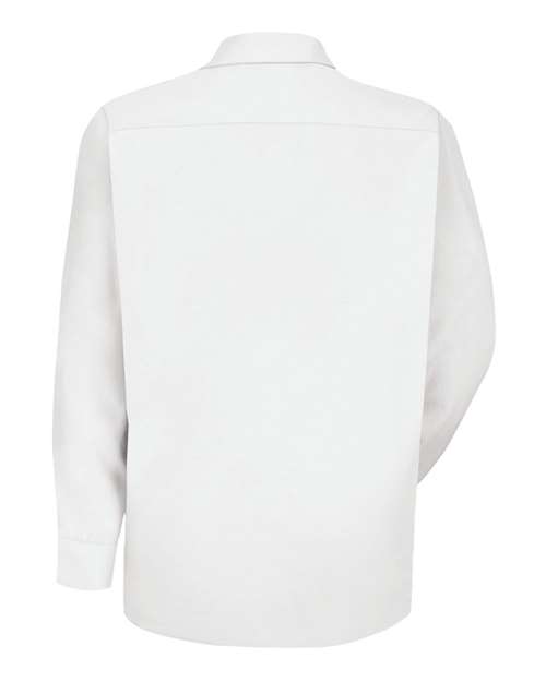 Men's Specialized Pocketless Poplin Long Sleeve Work Shirt – Back