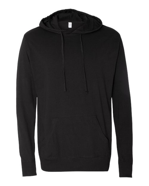 Unisex Lightweight Hooded Pullover T-Shirt – Front