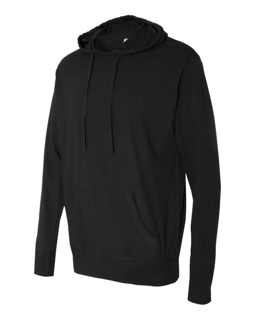 Unisex Lightweight Hooded Pullover T-Shirt – Side