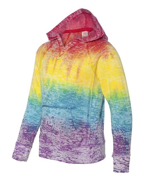 Girls’ Courtney Burnout V-Notch Hooded Sweatshirt – Side