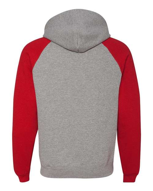 Unisex Nublend® Colorblocked Raglan Hooded Sweatshirt – Back