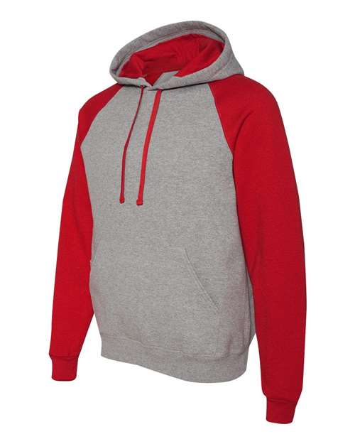 Unisex Nublend® Colorblocked Raglan Hooded Sweatshirt – Side