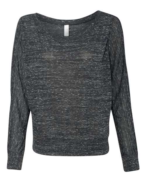 Women’s Flowy Off Shoulder Long Sleeve Tee – Front