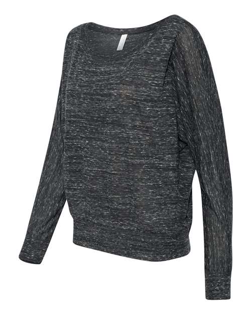 Women’s Flowy Off Shoulder Long Sleeve Tee – Side