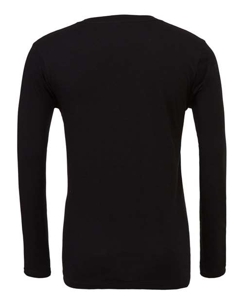 Unisex Long Sleeve V-Neck Tee – Back
