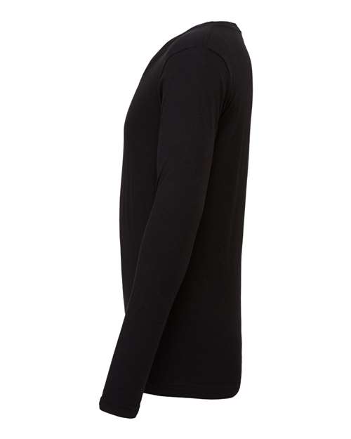 Unisex Long Sleeve V-Neck Tee – Side
