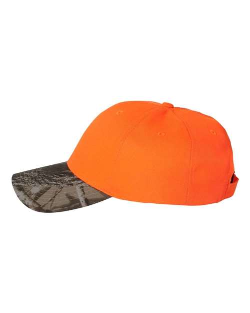 Solid Crown with Camo Bill Cap – Detail