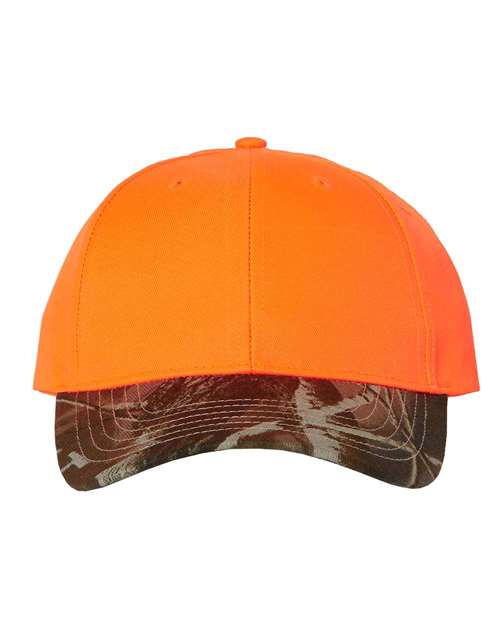 Solid Crown with Camo Bill Cap