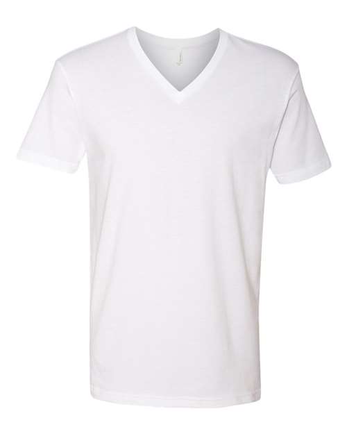 Unisex Cotton V-Neck Tee – Front