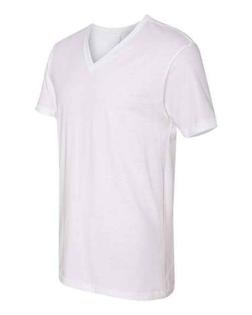 Unisex Cotton V-Neck Tee – Side