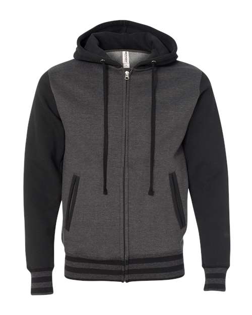 Unisex Heavyweight Varsity Full-Zip Hooded Sweatshirt – Front
