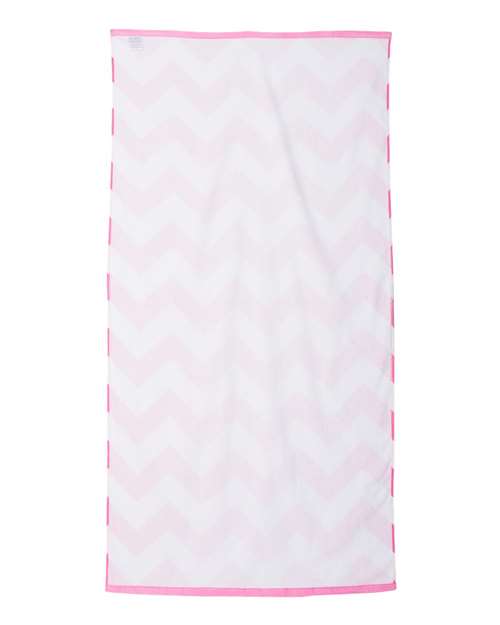 Chevron Velour Beach Towel – Back