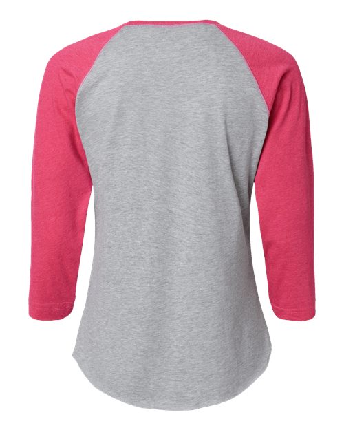 Women's Baseball Fine Jersey Three-Quarter Sleeve Tee – Back