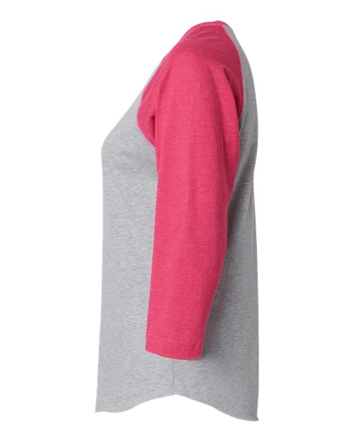 Women's Baseball Fine Jersey Three-Quarter Sleeve Tee – Detail