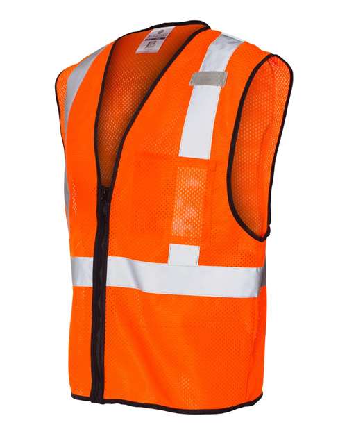 Unisex Single Pocket Zipper Mesh Class 2 Vest – Side