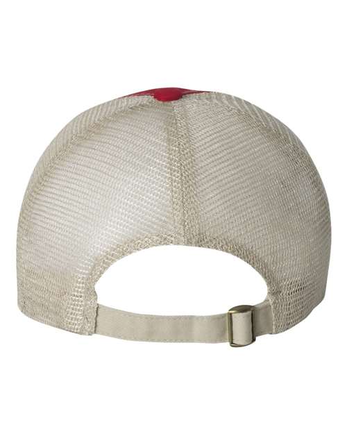 Contrast-Stitch Mesh-Back Cap – Back
