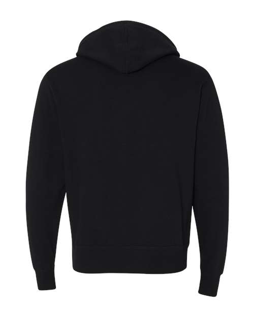 Unisex Heathered French Terry Full-Zip Hooded Sweatshirt – Back