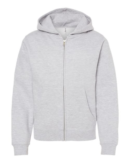 Youth Midweight Full-Zip Hooded Sweatshirt – Front