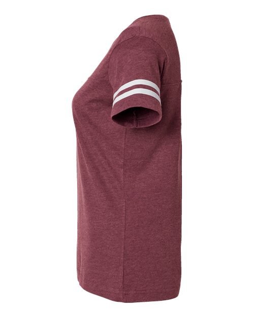 Women's Football V-Neck Fine Jersey Tee – Detail