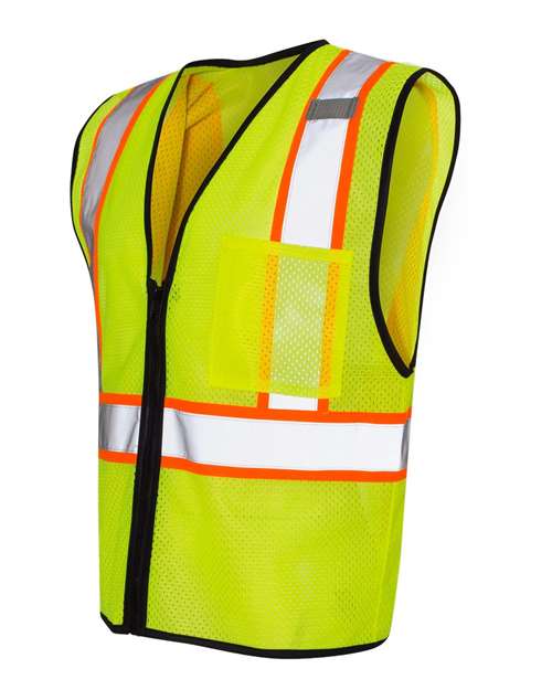Unisex Economy Contrasting Vest with Zippered Front – Side