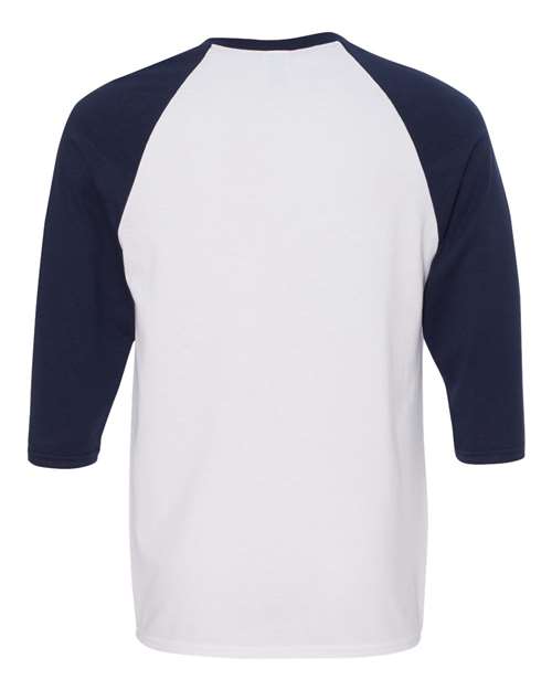 Unisex Heavy Cotton™ Raglan Three-Quarter Sleeve T-Shirt – Back