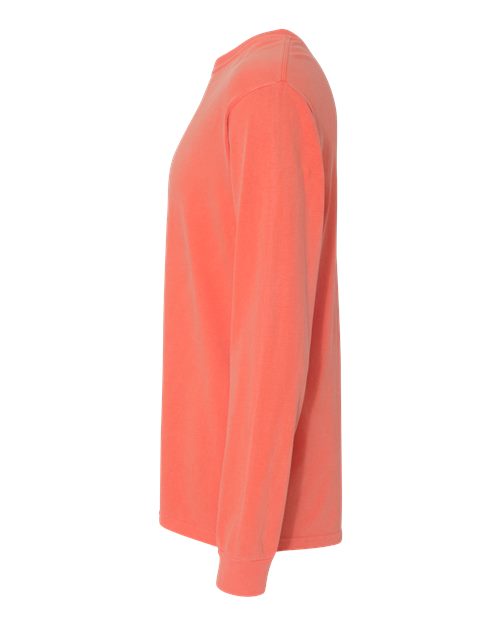 Unisex Garment-Dyed Heavyweight Long Sleeve T-Shirt – Detail