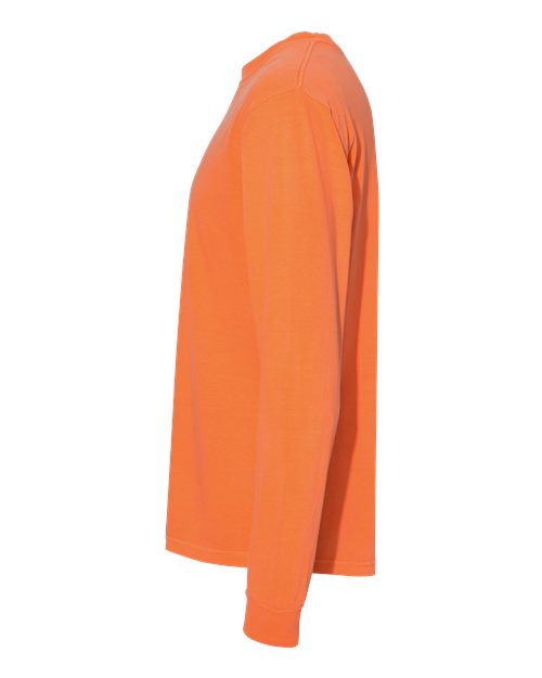 Unisex Garment-Dyed Heavyweight Long Sleeve T-Shirt – Detail