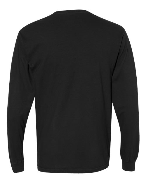Unisex Garment-Dyed Heavyweight Long Sleeve Pocket T-Shirt – Back