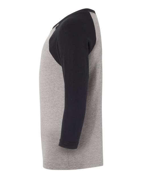 Youth CVC Three-Quarter Sleeve Raglan Tee – Detail