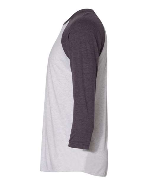 Unisex Triblend Three-Quarter Raglan T-Shirt – Detail