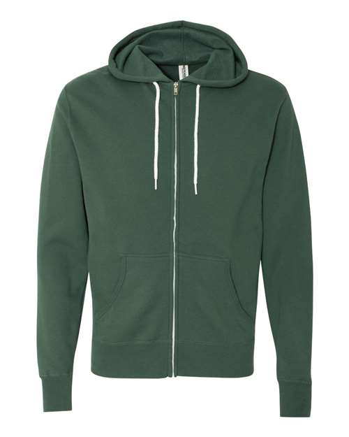 Unisex Lightweight Full-Zip Hooded Sweatshirt – Front