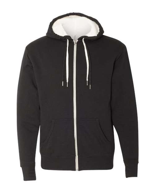 Unisex Sherpa-Lined Hooded Sweatshirt – Front