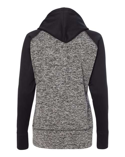 Women’s Colorblocked Cosmic Fleece Hooded Sweatshirt – Back