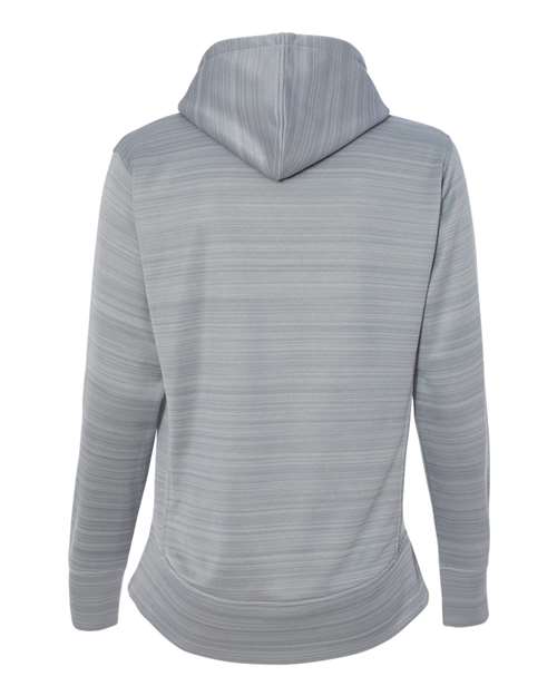 Women's Odyssey Striped Performance Fleece Lapover Hooded Sweatshirt – Back