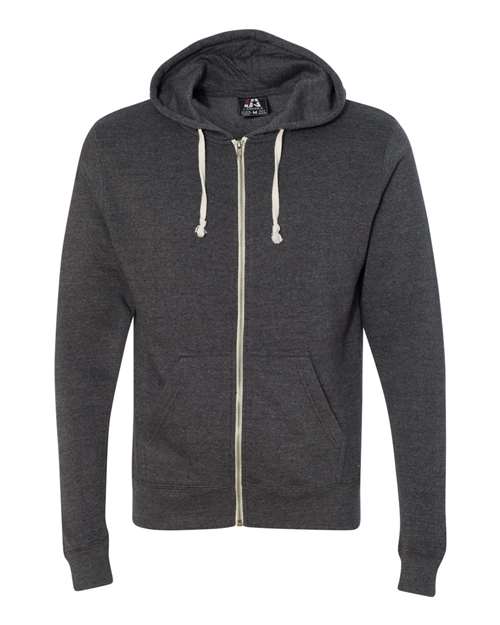 Men's Triblend Full-Zip Hooded Sweatshirt – Front