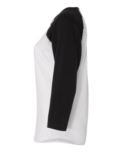 Women's Baseball Fine Jersey Three-Quarter Sleeve Tee – Detail