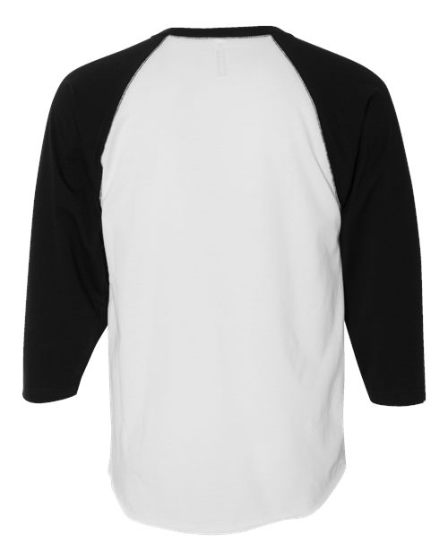 Unisex Baseball Fine Jersey Three-Quarter Sleeve Tee – Back